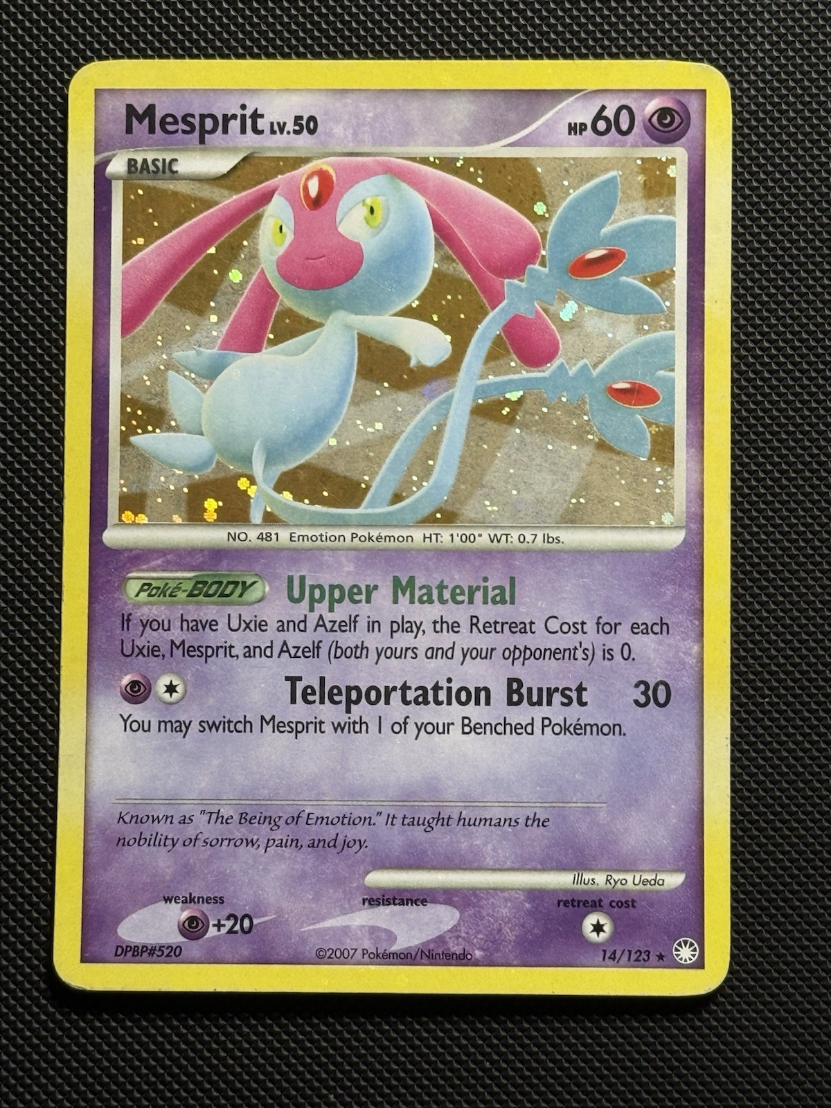 Pokemon Card 2007 Diamond Pearl Mesprit Mysterious Treasures 14/123 Holo Rare