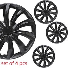 4 Pieces Universal 16" Hubcap Wheel Covers, Auto Tire Replacement Exterior Caps