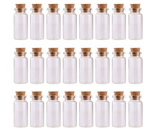24PCS 10Ml Glass Bottles Mini Vials with Cork Stoppers for DIY Decoration and We
