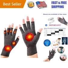 Moisture-Wicking Fingerless Compression Gloves for Arthritis and Tendonitis