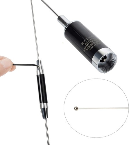 High Gain Dual-Band 37.9" Antenna with Stainless Steel L-Bracket & 13ft Cable - Picture 6 of 10