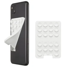 Silicone Suction Phone Case Mount, 3.39"x2.28" Grip Holder, White