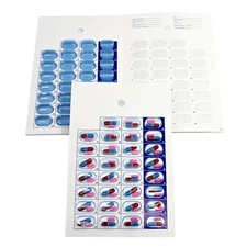 6 Pack Personal Pill Dispenser Easy Fill Cold Seal Blister Pack Organizer