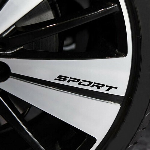4Pcs SPORT Style Car Accessories Wheel Hub Racing Sticker Graphic Decals Strip - Picture 3 of 15