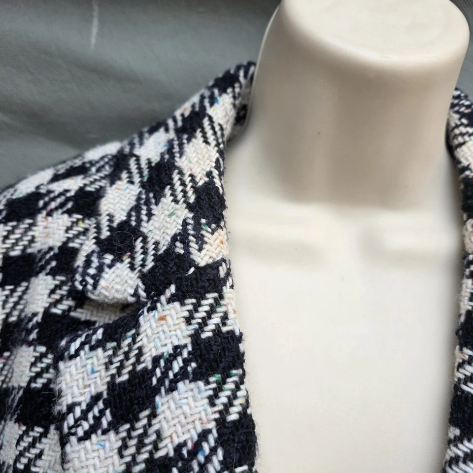 Talbots Size 16w Houndstooth Tweed Colorful Funfetti Blazer Jacket Career - Image 4 of 4