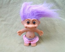 Vintage Russ Belly Dancer w/Purple Hair Troll Doll 18477 Read Description 