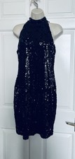 Party Dress Size 10-12 Medium Black Sparkly with Sequence Party Dress