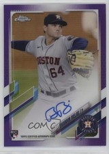 2021 Topps Chrome Rookie Purple Refractor /250 Brandon Bielak #RA-BBI Auto 6fs