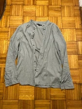 John Varvatos Band Collar Men's Long Sleeve Button Up