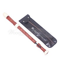 Pro. Twin-Wood Simulated  Ivory Tenor Recorder-Baroque Finger Leatherette Bag