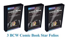 3 BCW Comic Book Storage Folio Case Folder Drop Back Box Hold 15 Bagged 20 Loose