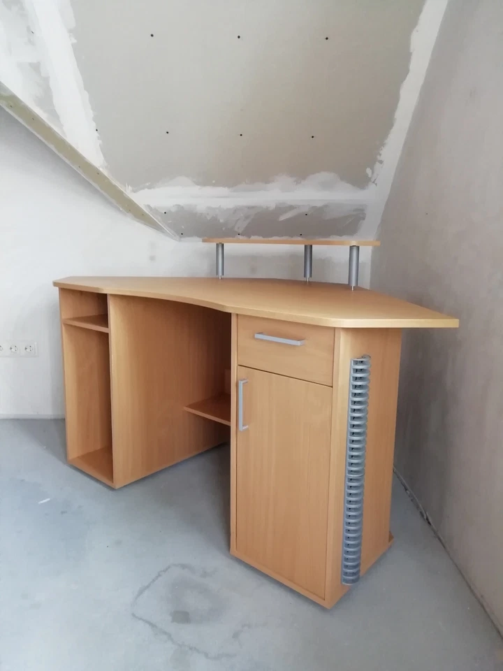 Eckschreibtisch mit Aufsatz 160cm Länge, 80cm Breite, 74 cm Höhe, Stuhl optional - Bild 2 von 4