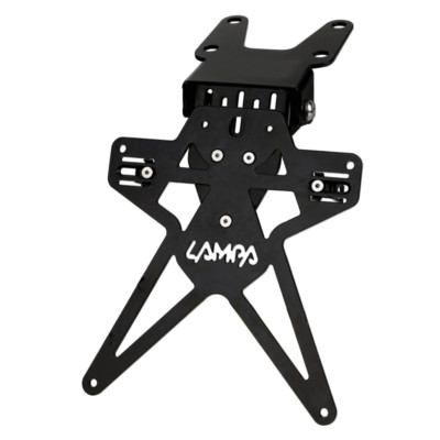 BLACK ALUMINUM TILT HEIGHT ADJUSTABLE MOTORCYCLE LICENSE PLATE HOLDER Aero-X Evo 1