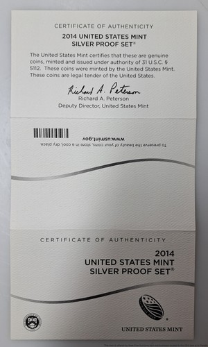 Excellent Condition 2014 S US Mint Silver Proof 14 Coin Set with Box & CoA - Picture 11 of 16