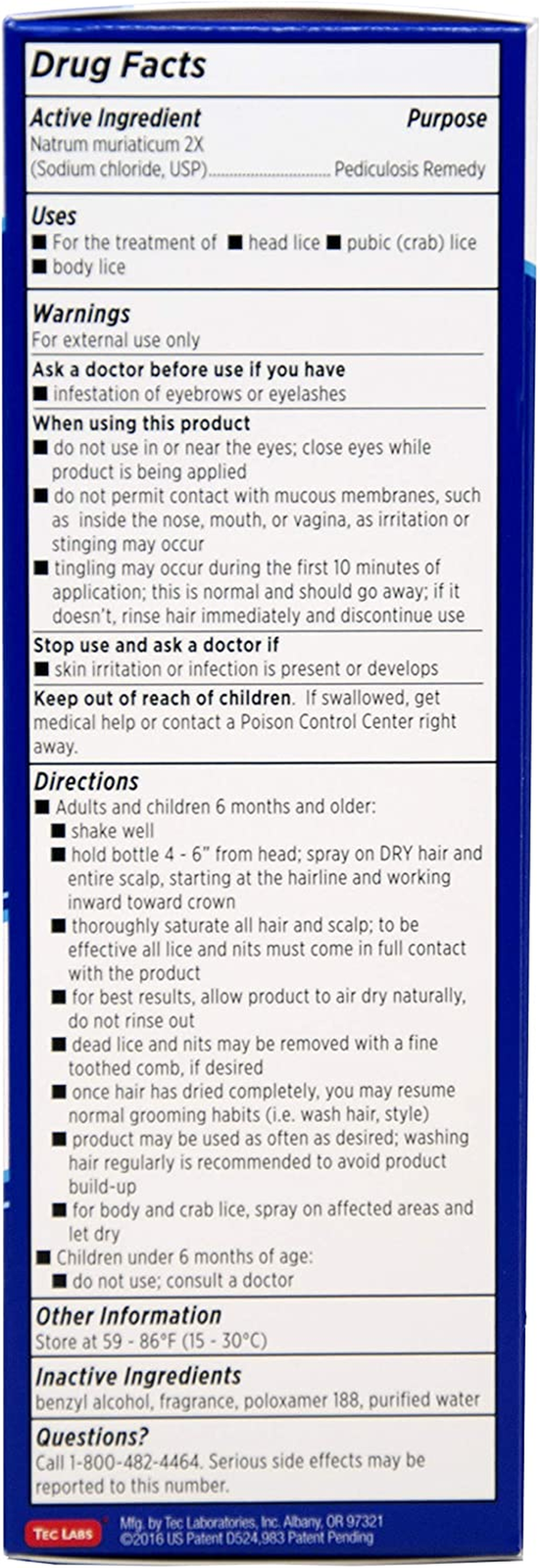 Licefreee Spray, Instant Head Lice Treatment Spray Bottle with Metal Comb, 6... eBay