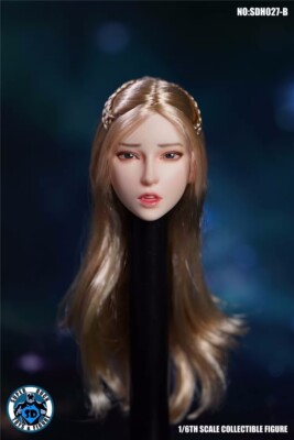 1/6 Scale SDH027B Asia Girl Grievance Expression Head Carving Model Toys