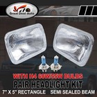 <!--F#f_0-->Pair 5X7INCH H4 Headlight Upgrade Kit Fit Hilux 60/55w Halogen Lamps Rectangle<!--F/-->