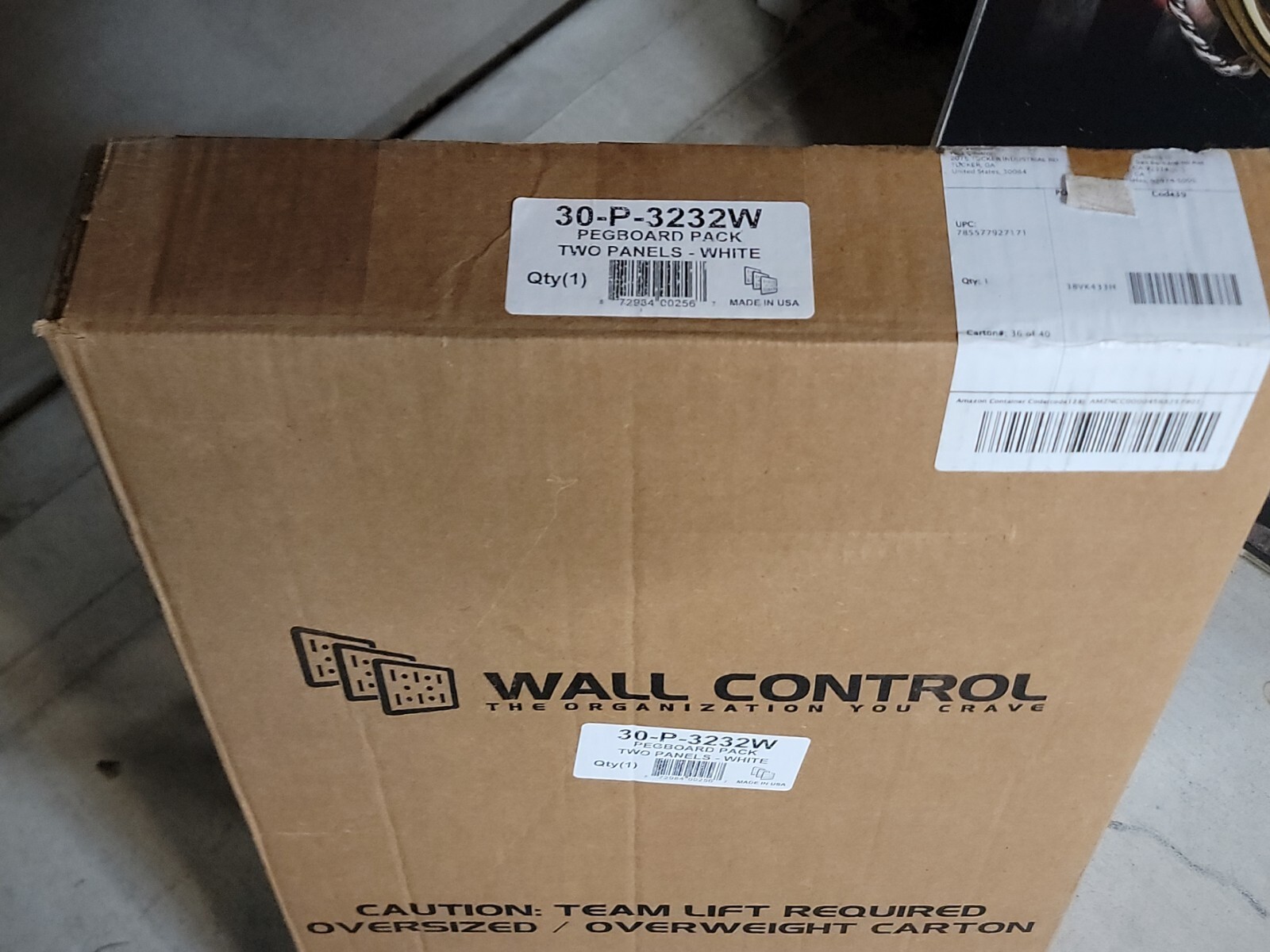 Wall Control 30P3232W White Metal Pegboard Pack eBay