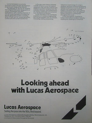 2/1977 PUB LUCAS AEROSPACE SYSTEMS SIKORSKY S-76 HELICOPTER ORIGINAL ANZEIGE