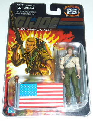 G.I.JOE 2008 DUKE WITH JET PACK MOC FOIL CARD NEU & OVP GI JOE 25TH MIRROR LOGO