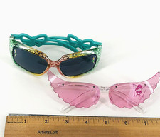 EUC Girls DISNEY Lot Of 2 Girl Kids Toddler Sunglasses Tinker Bell Princess