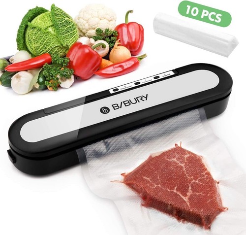 Compact Vacuum Sealer 1 Touch Food Saver Dry & Moist +10pcs Bags - Picture 2 of 8