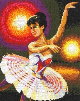 Mini Stecksystem Prima Ballerina ca. 9.000 Teile mit XXL-Steckvorlage Nr. 42239