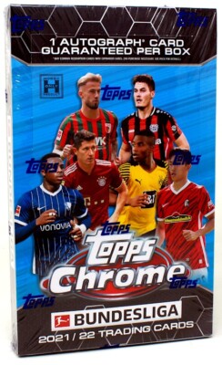 2021/22 TOPPS CHROME BUNDESLIGA SOCCER HOBBY BOX BLOWOUT CARDS