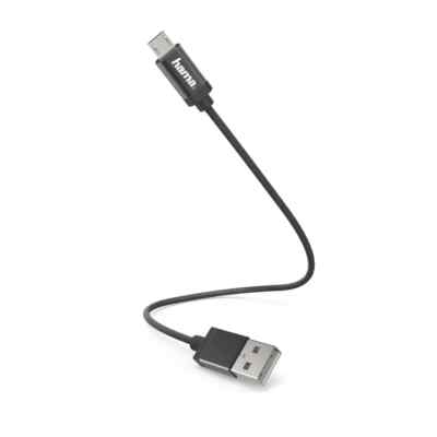 Hama kurzes Ladekabel / Datenkabel, Micro-USB, 0,2 m, Schwarz, 00178279