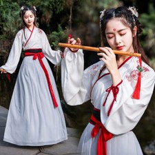 Hanfu Cross-Collar Ancient Costume Chinese Style Chivalrous Long Hanfu Dress