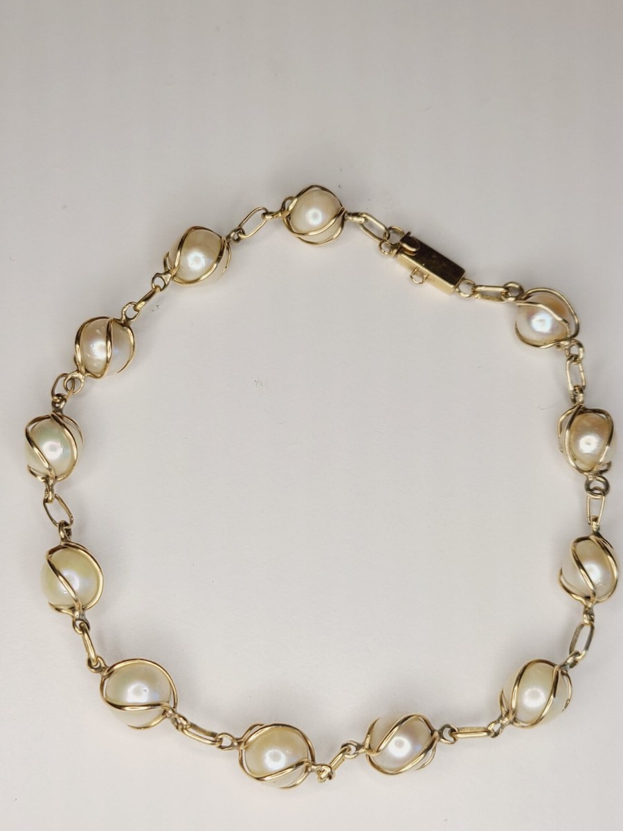 ☆関税込☆VINTAGE HOLLYWOOD★Basic Pearl Bracelet★ s-l1200.jpg