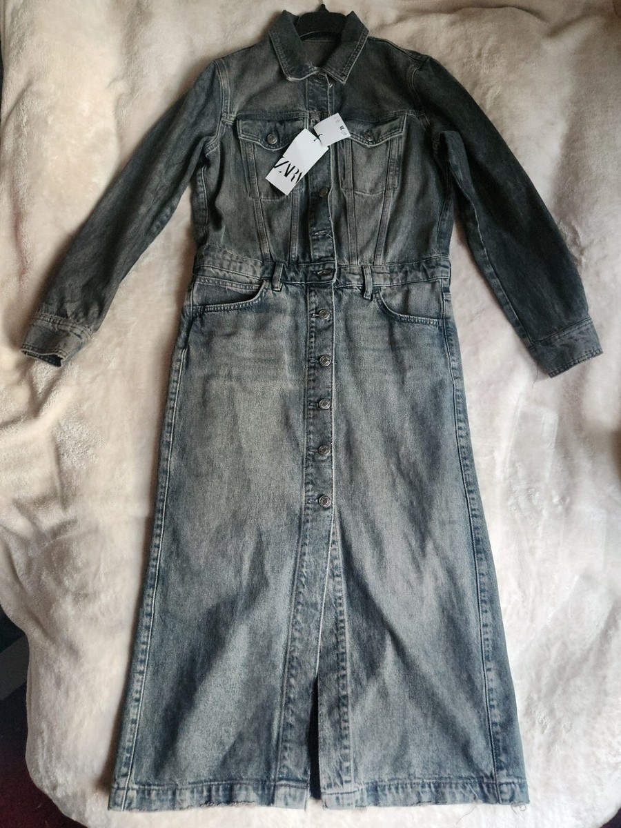 zw collection denim midi dress Zw Collection Denim Midi Dress