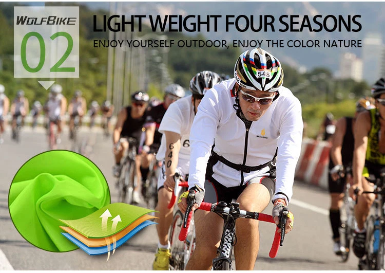 WOSAWE Cycling Windproof Waterproof Jacket Bike Racing Reflective Wind Jersey - Image 3 of 4