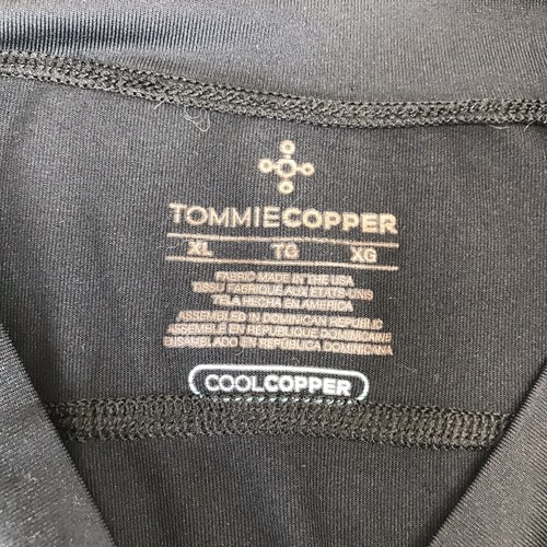 TOMMIE COPPER Cool Copper Men’s XL Black Long Sleeve Mock-Neck Active Shirt - Picture 3 of 10