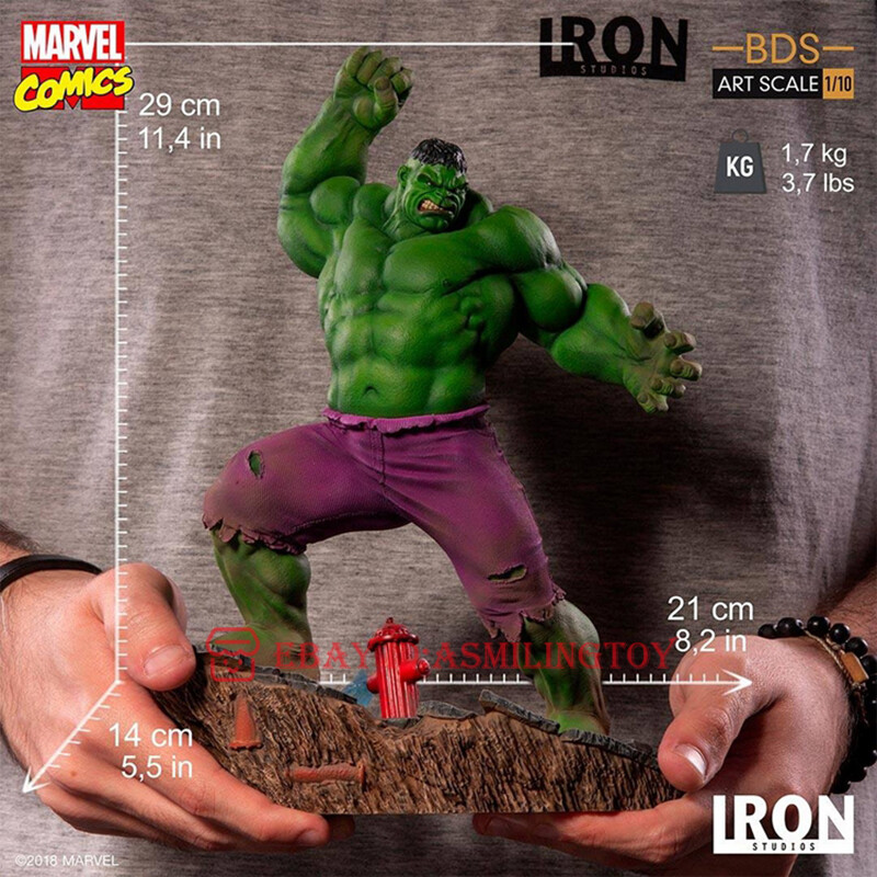 1/10 Iron Studios MARCAS16919-10 Marvel Comics Hulk Statue In