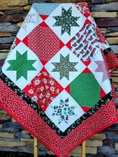 Snow Day quilt, Christmas quilt, full/twin/generous throw NEW