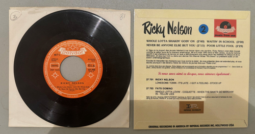 45 7" FRENCH EP RICKY NELSON WHOLE LOTTA SHAKIN GOIN ON - Picture 2 of 2