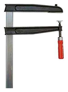 BESSEY TGNT Tiefspann-Schraubzwinge mit Bewährtem Holzgriff - 600x250mm (TGN60T25)