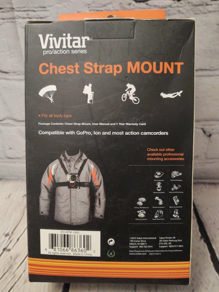 VIVITAR Chest Strap Mount- Pro/Action Series - BRAND NEW - GoPro Ion Camera  - Image 3 of 4