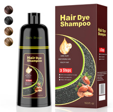 3-IN-1 Shampoo Para Cubrir Canas Cabello casta o Hierbas Naturales Brillo 500ml