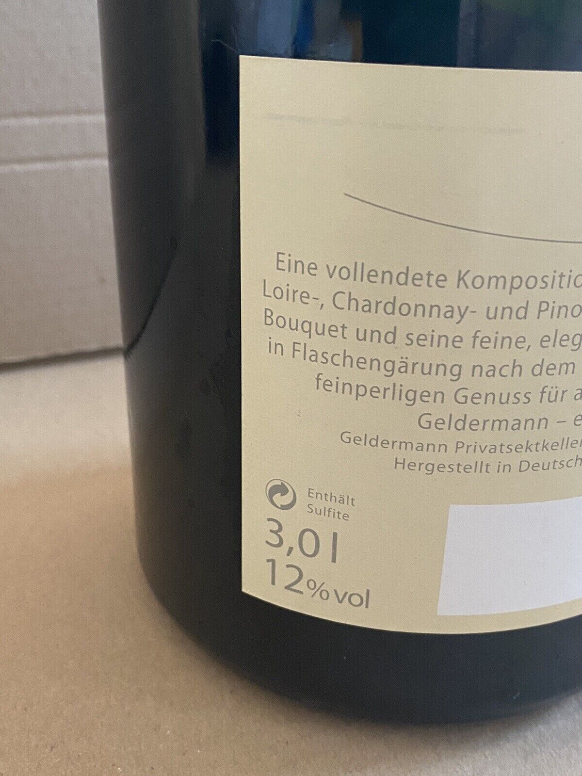 Geldermann Sekt Flasche Leere Showflasche 3 Liter Füllmenge Ca. 50cm Hoch