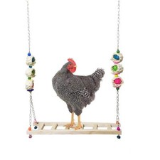Chicken Swing Chicken Perch Chicken Wood Ladder Stand Chicken Toy for Hens Ha...