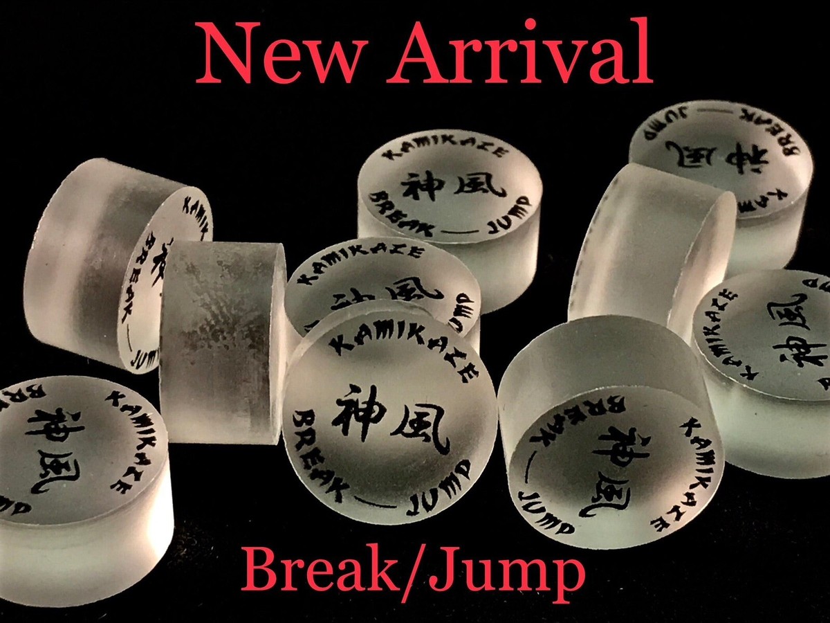 Kamikaze Clear Break/Jump Tip - 14mm Pool Cue Tip For Breaking & Jump Shots (1 Tip)