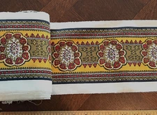 Vintage French fabric border print suitable for quilt borders 4.75” wide BTY