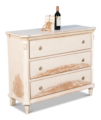 47 W Lara White Cabinet Hand Carved Small Dentil Molding Solid Pine Distressed Ebay