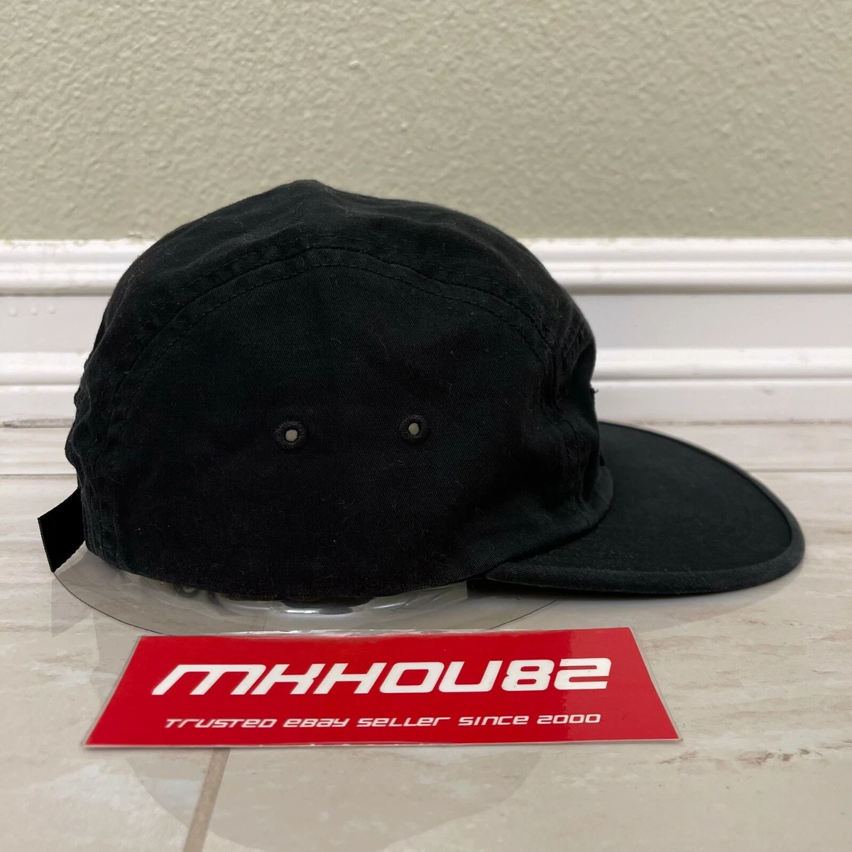 New Supreme Camo Camp Cap Hat Box Logo 5-Panel Black SS18 Spring Summer 2018