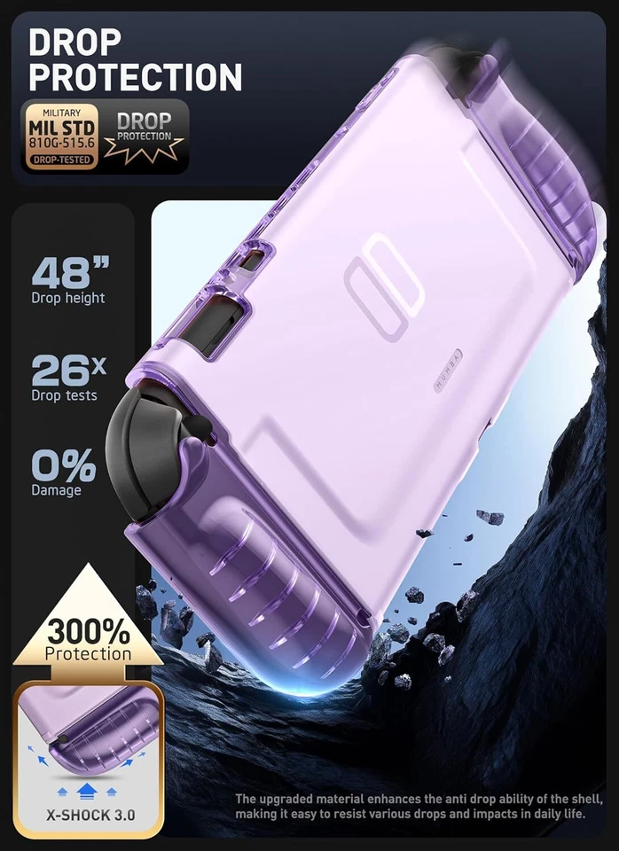 Mumba Clear Case for Nintendo Switch 2 2025, Crystal Protective Clear Grip Cover - Image 3 of 4