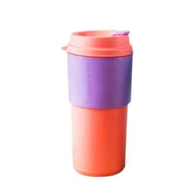 Tasse Eco Mug Tupperware Corail Neuf 490 Ml Avec Manchon Garde Au Chaud Ebay