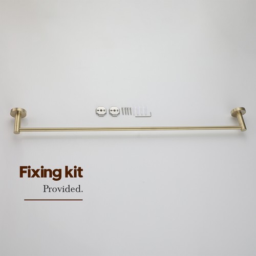 Decaura Brushed Gold Toilet Roll Holder Towel Rails Robe Hooks Stainless Steel - Picture 15 of 35