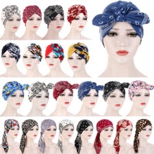 Women Turban Hat Muslim Wrap Hair Cap Hijab Head Scarf Bonnet Beanie Headwear
